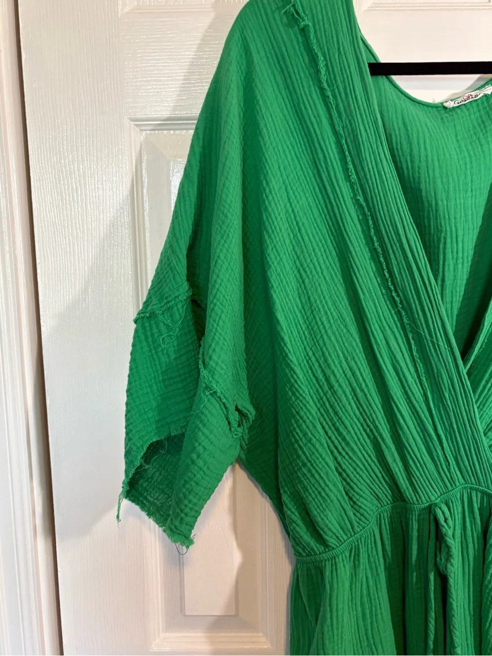 Green V-Neck Romper - Picture 2 of 6